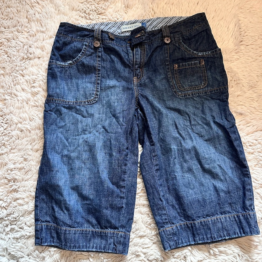 Smart Set Dark Blue Denim Bermuda Shorts